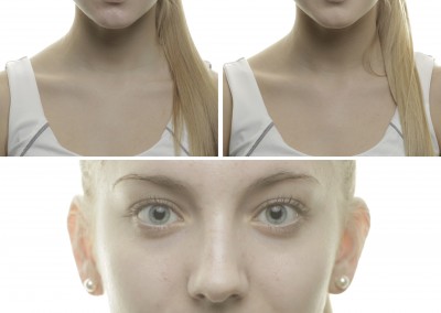 Corrective makeup. Before and After. Photography: Jason Wang. Model: Anna Zynyuk